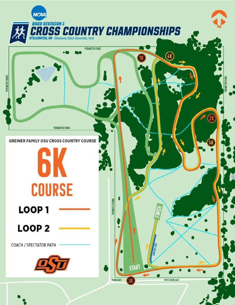 NCAA D1 Cross Country Championships Course Map Watch Athletics